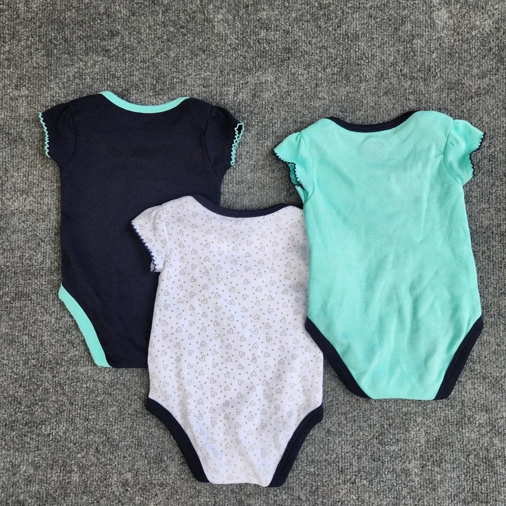 NHL‎ Seattle Kraken Baby Bodysuit 3-Pack Infant Creeper Set 0-3M NEW w/Tags